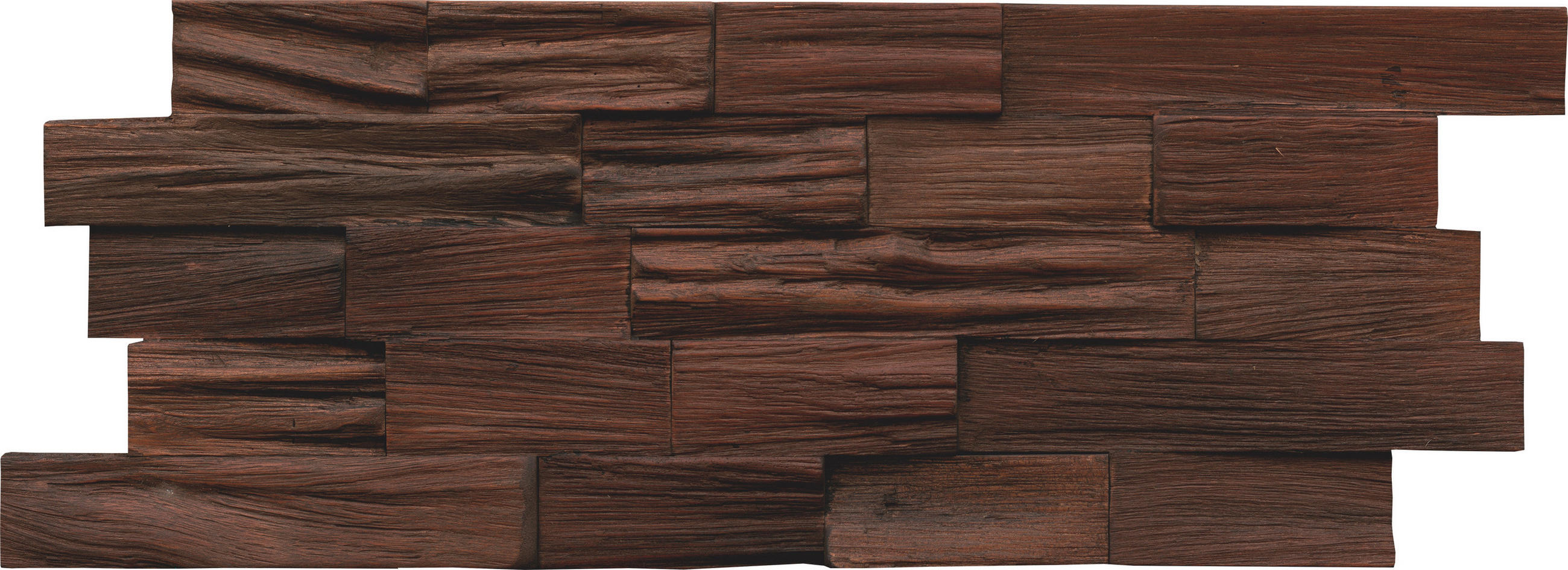 WANDVERKLEIDUNG 5 Stück  - Dunkelbraun, Basics, Holz (50/20/1.8cm)