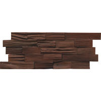 WANDVERKLEIDUNG 5 Stück  - Dunkelbraun, Basics, Holz (50/20/1.8cm)