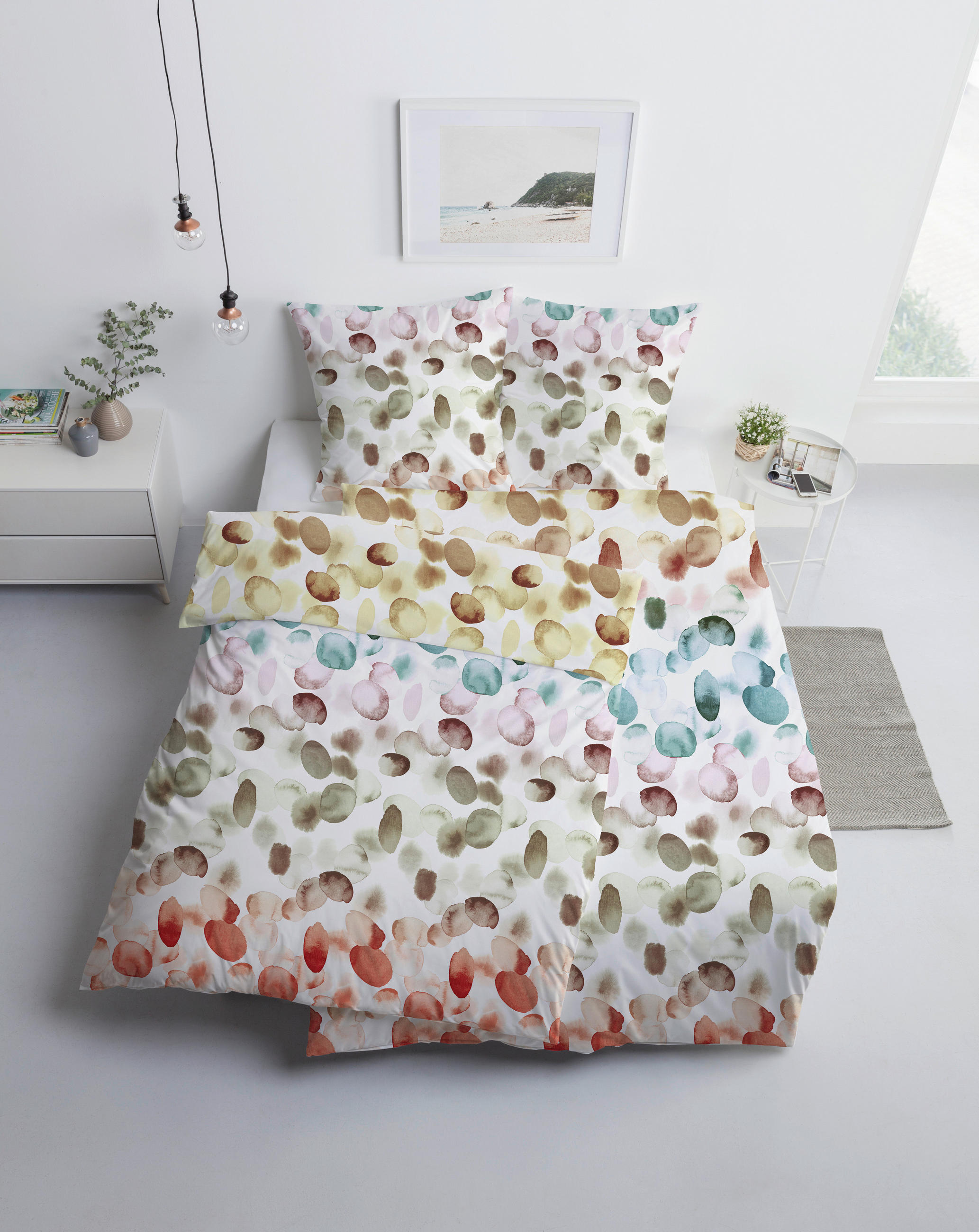 Thumbnail - Estella Bettwäsche Impulse, Olivgrün, Textil, Graphik, 155x220 cm, Textiles Vertrauen - Oeko-Tex®, pflegeleicht, atmungs...