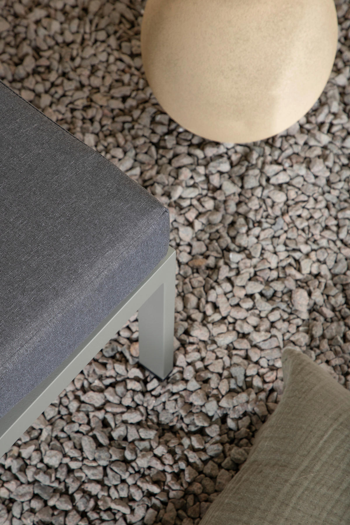 LOUNGEGRUPP HÖRNMODUL  - grå/pastellgrön, Klassisk, metall (74/65/74cm) - Gardenson