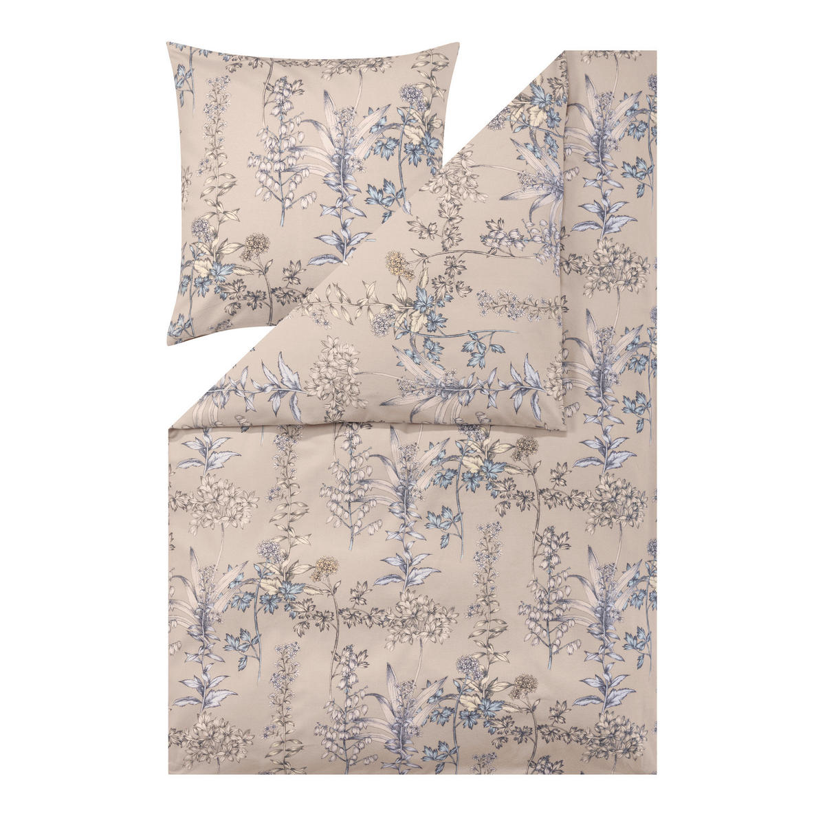 BETTWÄSCHE Atelier Flanell 155/220 cm  - Naturfarben, Design, Textil (155/220cm) - Estella