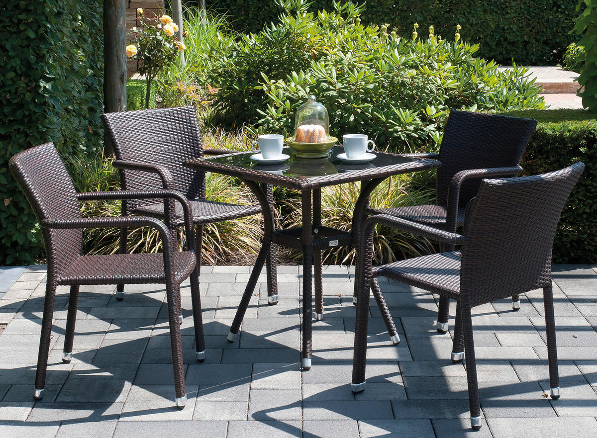 STAPELSESSEL Aluminium Braun  - Braun, MODERN, Kunststoff/Metall (56/83/60cm) - Siena Garden