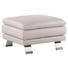 Ecksofa Echtleder Rücken echt - Beige/Alufarben, KONVENTIONELL, Leder/Metall (246/220cm) - Celina Home