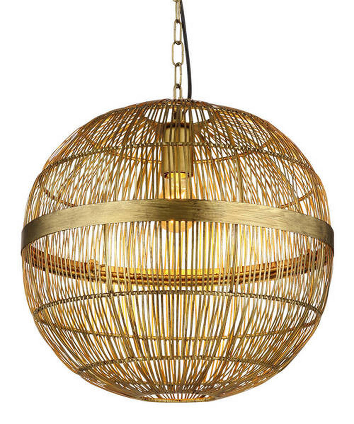 HÄNGLAMPA 40/120 cm  - mässingsfärgad, Klassisk, metall (40/120cm) - Globo