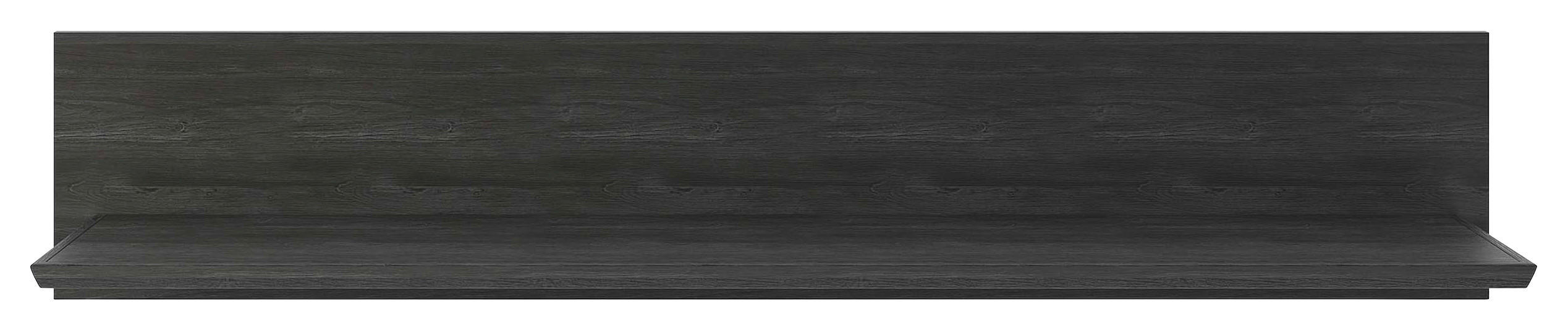 NÁSTĚNNÁ POLICE, antracitová, 150/28/27 cm - antracitová, Basics, kompozitní dřevo (150/28/27cm) - Hom`in