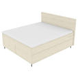 BOXSPRINGBETT 180/200 cm  in Beige  - Beige/Schwarz, KONVENTIONELL, Textil/Metall (180/200cm) - Carryhome