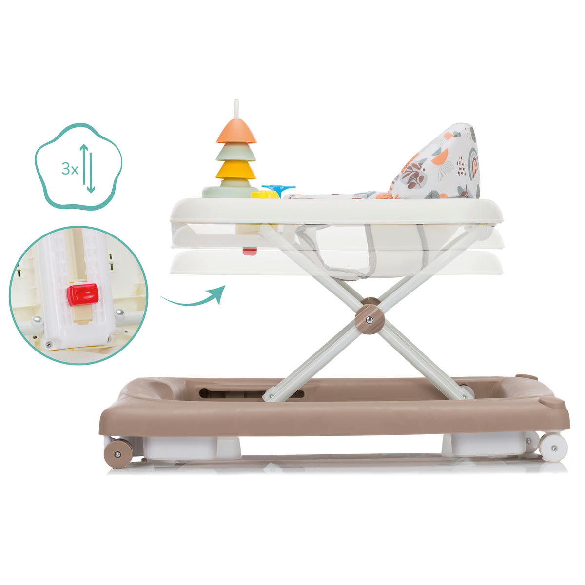 LAUFLERNWAGEN - Mokka, Basics, Kunststoff/Textil (59/68/57cm) - My Baby Lou