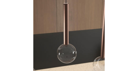 LED-HÄNGELEUCHTE 90/10/180 cm  - Klar/Schwarz, Design, Glas/Metall (90/10/180cm) - Dieter Knoll