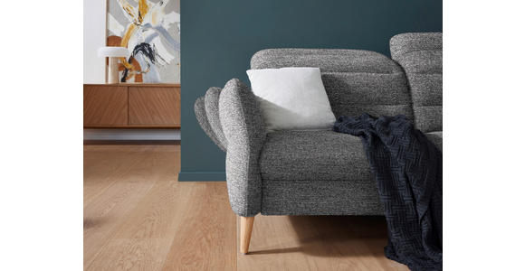 2-SITZER-SOFA in Webstoff Grau - Eiche Bianco/Grau, Design, Holz/Textil (192-220/85-106/98-112cm) - Dieter Knoll