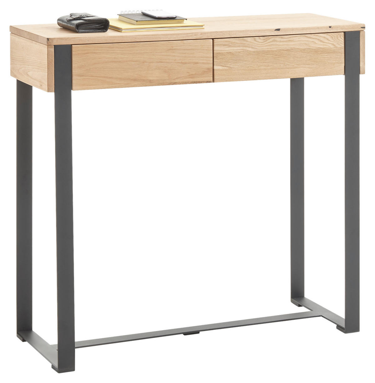 KONSOLBORD i trä, metall 100/35/92,5 cm    - svart/ekfärgad, Natur, metall/trä (100/35/92,5cm) - Livetastic