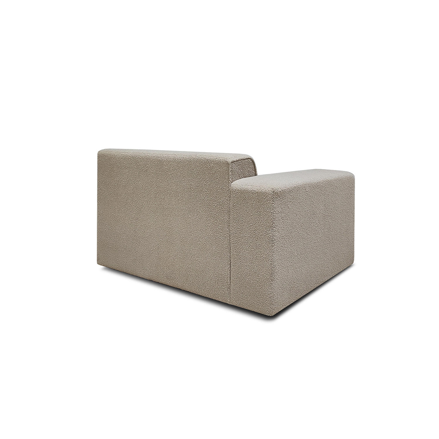 SOFFMODUL i teddy tyg beige  - beige/svart, Klassisk, metall/trä (124/70/96cm) - Niels Andersson