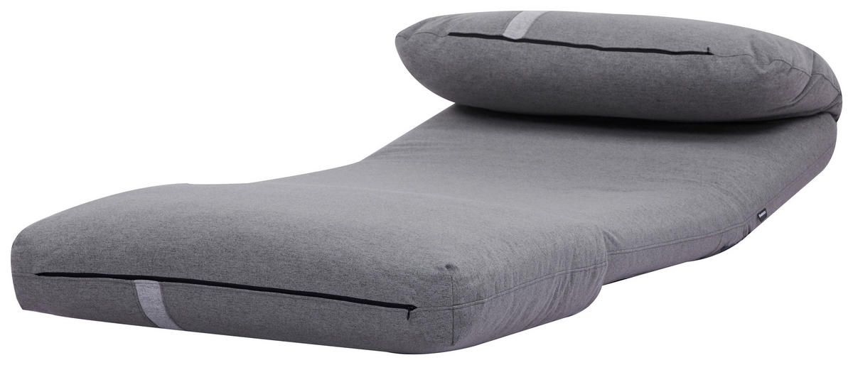 SCHLAFSESSEL  in Webstoff Dunkelgrau  - Dunkelgrau/Hellgrau, Design, Textil (78/58/82cm) - Livetastic