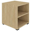 POLC 46/45/40 cm tölgyfa  - fekete/tölgyfa, Konventionell, műanyag/faalapú anyag (46/45/40cm) - Hom`in