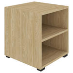 REGAL Eichefarben  - Eichefarben/Schwarz, KONVENTIONELL, Holzwerkstoff/Kunststoff (46/45/40cm) - Hom`in