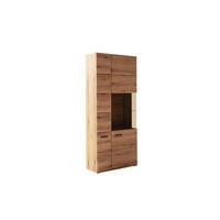 VITRINE in Eichefarben  - Eichefarben/Anthrazit, Design, Glas/Holzwerkstoff (90/206/38cm) - Livetastic