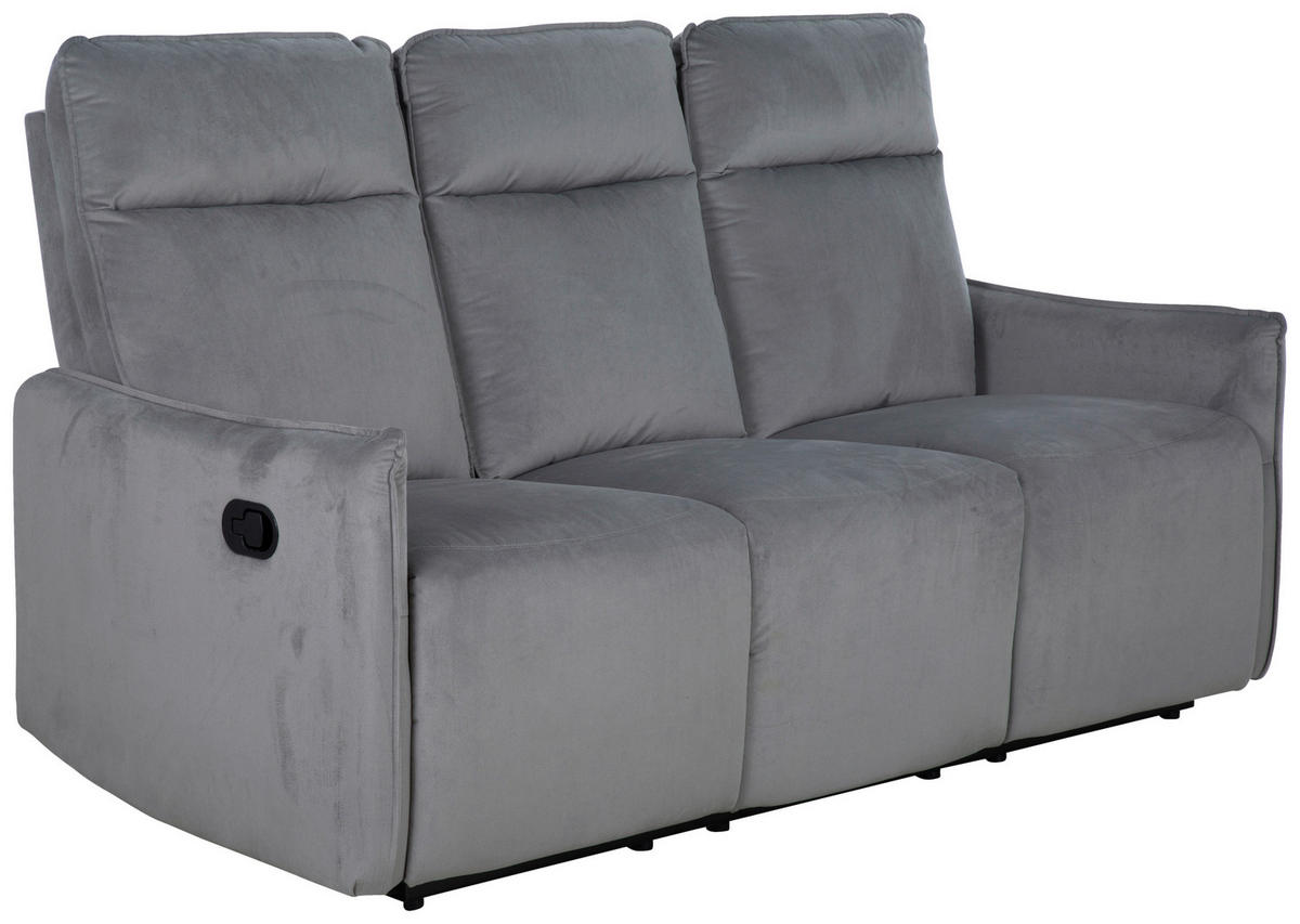 SEDACIA ZOSTAVA, textil, tmavosivá - tmavosivá, Konventionell, kov/textil (72/102/88cm) - P & B
