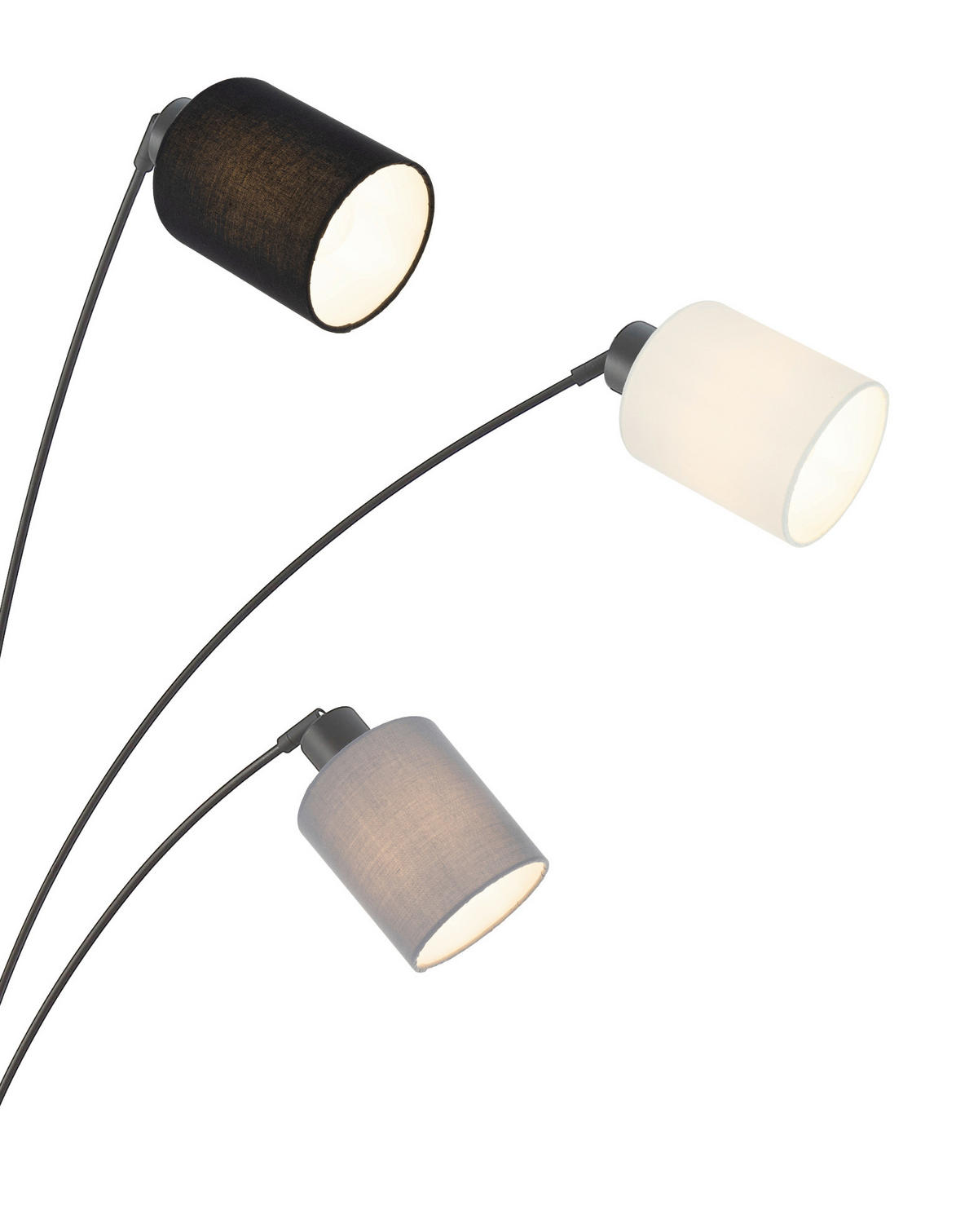 STEHLEUCHTE Nasice 90/200 cm  - Beige/Schwarz, Design, Kunststoff/Textil (90/200cm) - Novel