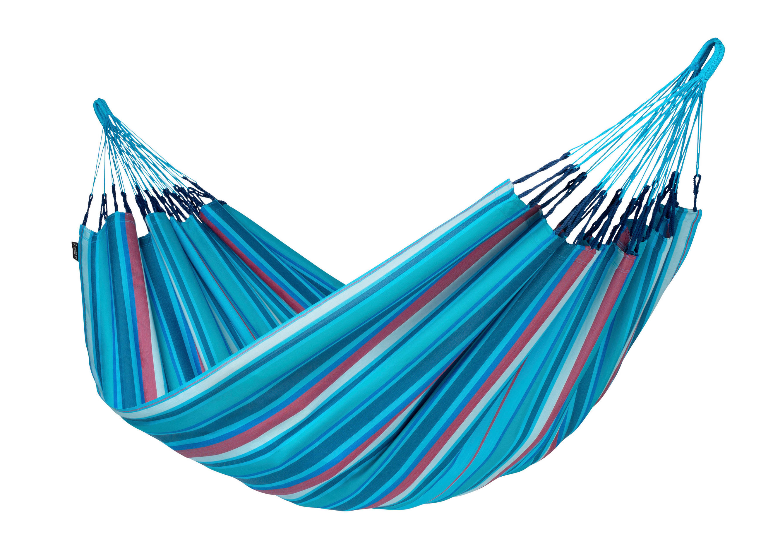 HÄNGEMATTE double outdoor  - Blau/Kirschrot, KONVENTIONELL, Textil (160/350cm) - La Siesta