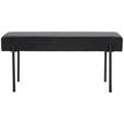 HOCKERBANK 100/45/35 cm Cord Schwarz  - Schwarz, MODERN, Textil/Metall (100/45/35cm) - Novel