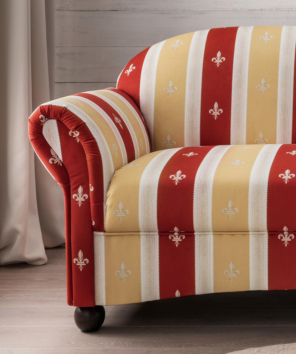2-SITZER-SOFA in Mikrofaser Rot  - Wengefarben/Rot, Konventionell, Holz/Textil (151/84/80cm) - Livetastic