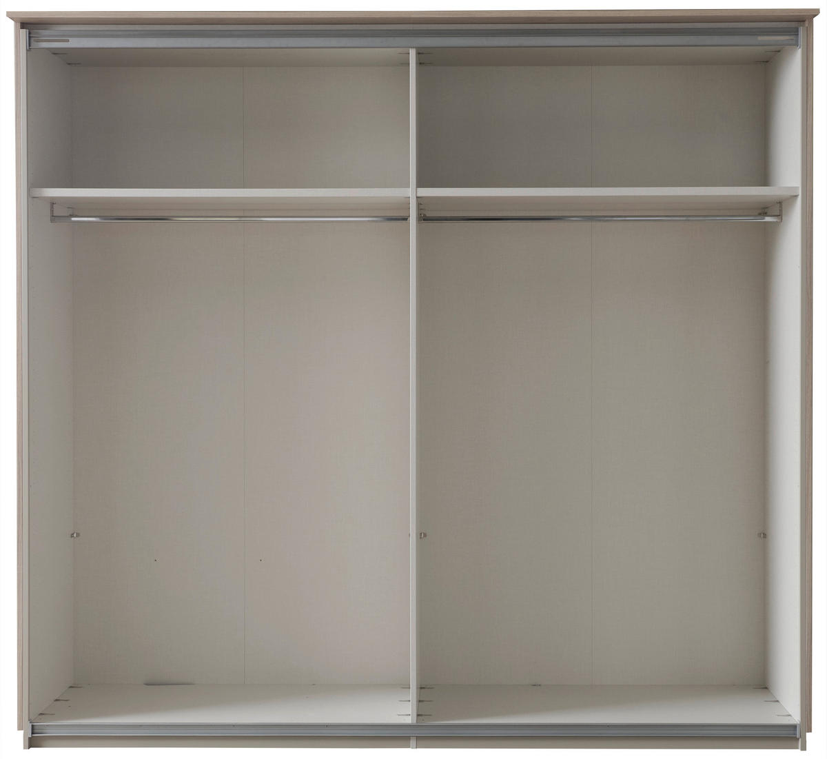 SCHWEBETÜRENSCHRANK  in Eichefarben, Hellgrau  - Eichefarben/Hellgrau, Design, Holzwerkstoff (243,6/224,8/67cm) - home24