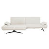 ECKSOFA in Flachgewebe Creme  - Creme/Schwarz, Design, Textil/Metall (155/284cm) - Koinor