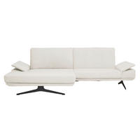 ECKSOFA in Flachgewebe Creme  - Creme/Schwarz, Design, Textil/Metall (155/284cm) - Koinor