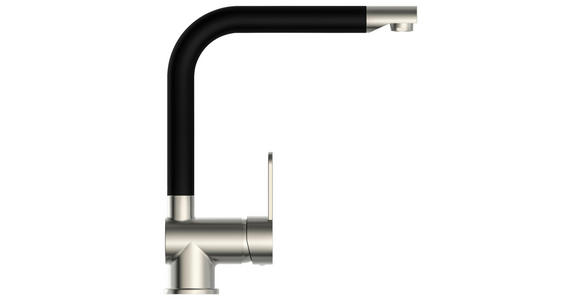 KÜCHENARMATUR - Edelstahlfarben/Schwarz, Basics, Metall (26/30/5,5cm) - Xora