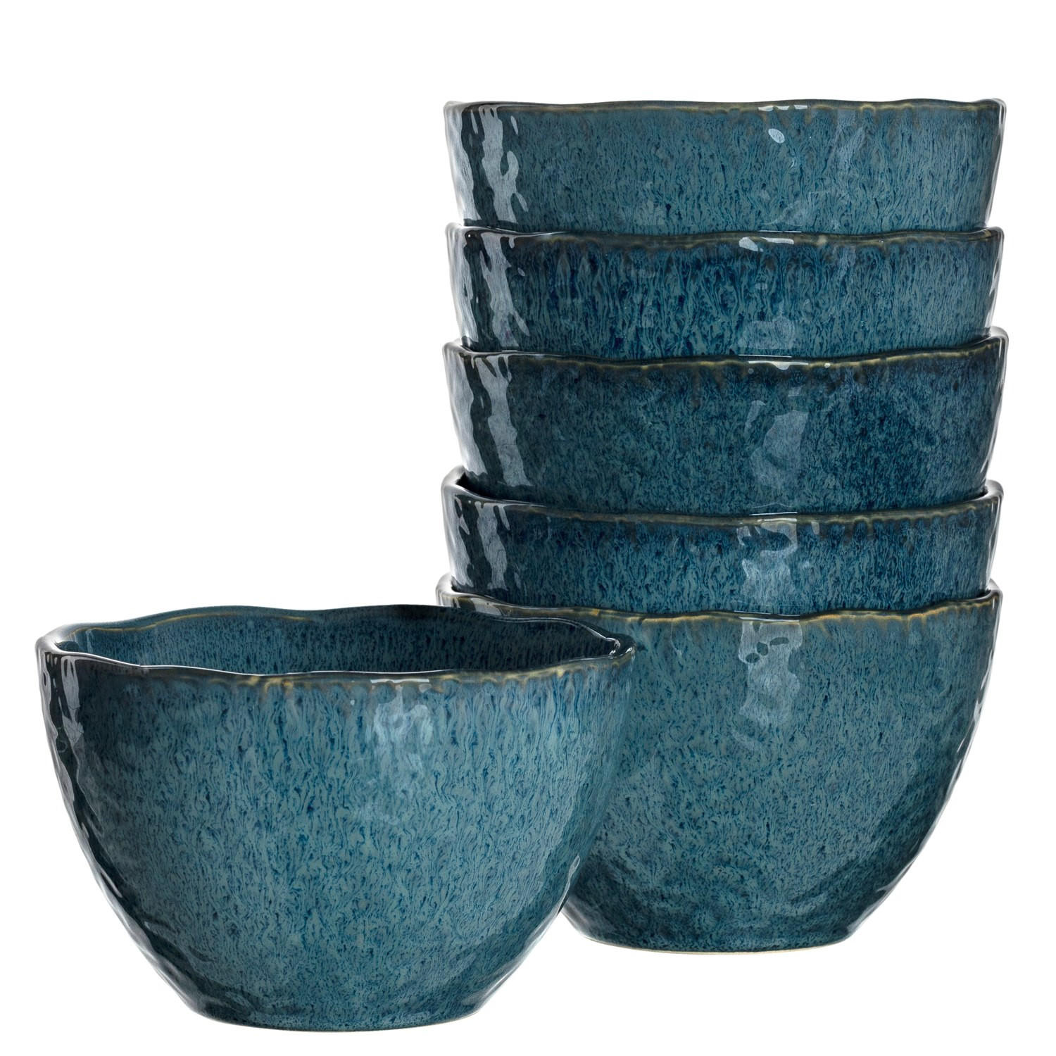 MÜSLISCHALENSET Matera 6-teilig  - Blau, LIFESTYLE, Keramik (15,3/9,5/15,3cm) - Leonardo