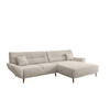 ECKSOFA in Chenille Beige  - Wildeiche/Beige, Modern, Holz/Textil (290/166cm) - MID.YOU