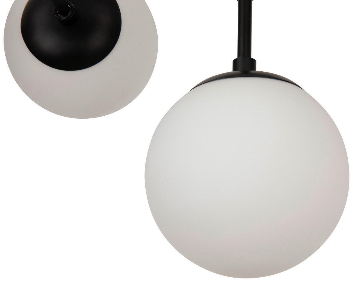 DECKENLEUCHTE 124/40/50 cm   - Weiß, Trend, Glas/Metall (124/40/50cm) - Novel