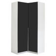 ECKKLEIDERSCHRANK 100/210/102 cm  - Dunkelgrau/Alufarben, KONVENTIONELL, Glas/Holzwerkstoff (100/210/102cm) - Xora
