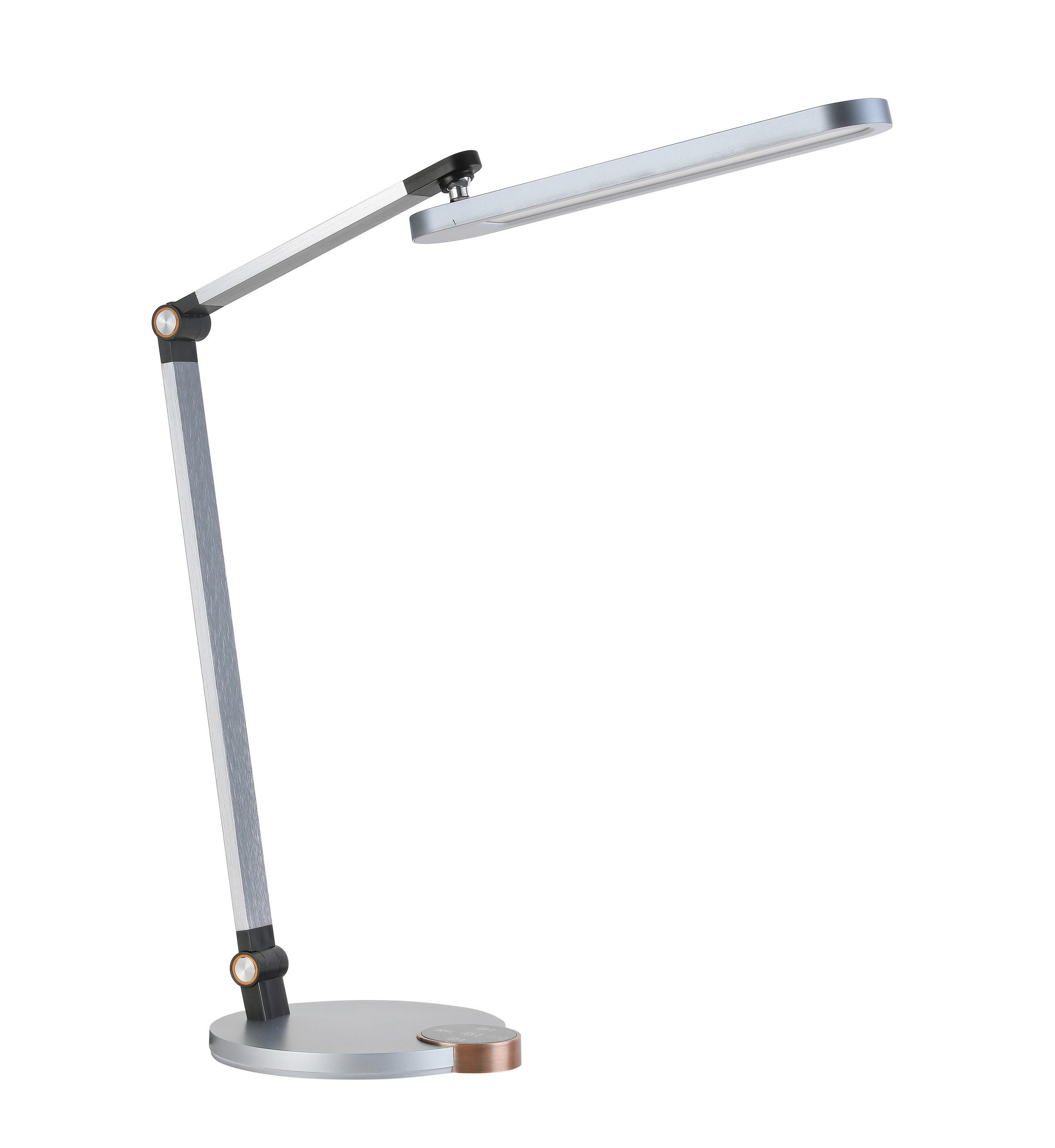 LED LAMPA NA PSACÍ STŮL, dotykový stmívač, 76 cm - měděné barvy/černá, Basics, kov/plast (76cm) - Novel