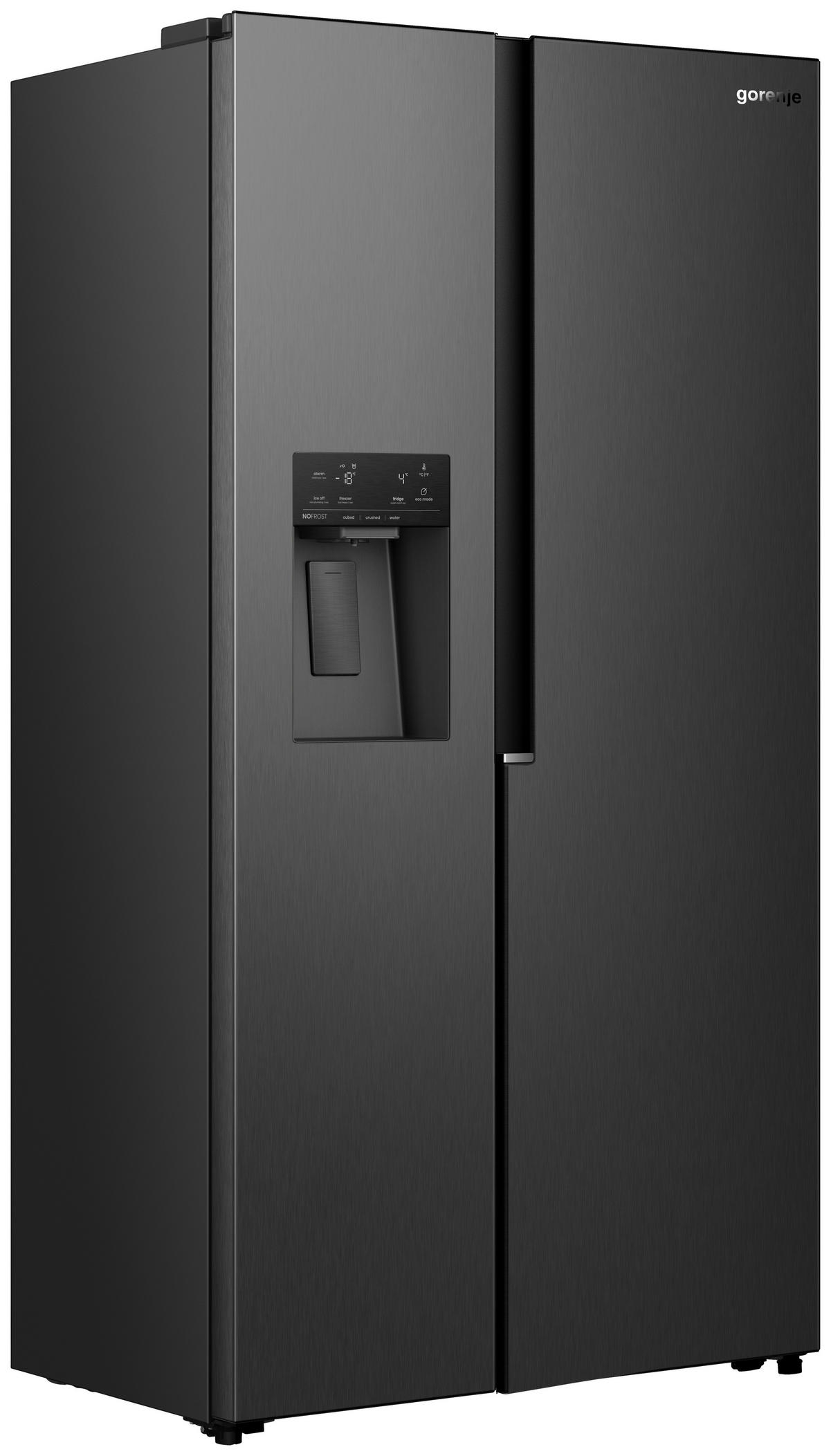 SIDE-BY-SIDE 91,1/178,6/62,4 cm NRS9E6BX  - Schwarz, Trend, Glas/Kunststoff (91,1/178,6/62,4cm) - Hisense