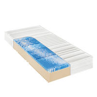 GELSCHAUMMATRATZE 140/200 cm, Höhe ca.: 20 cm, H3 = fest, 7-Zonen - Weiß, Basics, Textil (140/200cm) - Sleeptex