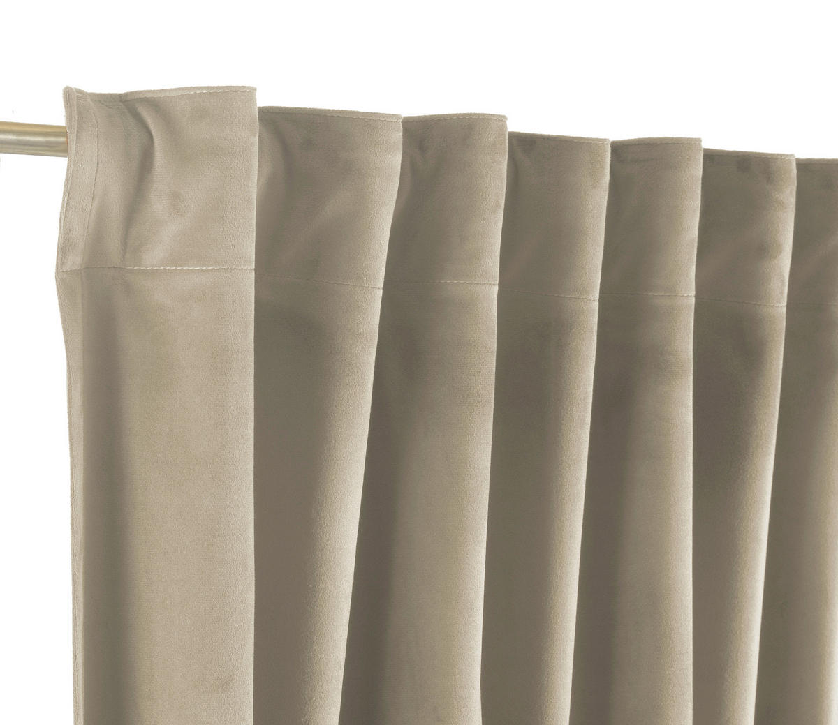 HOTOVÝ ZÁVĚS, neprůsvitné, 130/250 cm - šedobéžová, Basics, textil (130/250cm) - Musterring