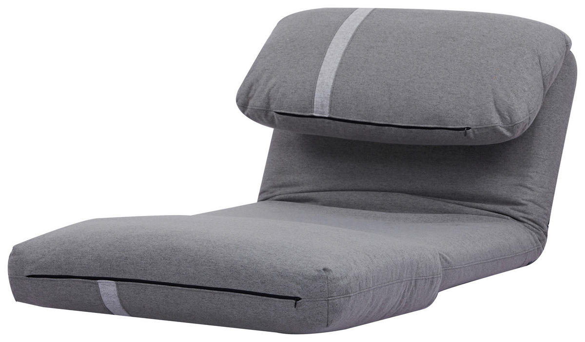 SCHLAFSESSEL  in Webstoff Dunkelgrau  - Dunkelgrau/Hellgrau, Design, Textil (78/58/82cm) - Livetastic