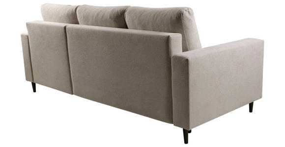 ECKSOFA  in Struktur Hellbraun  - Hellbraun/Schwarz, MODERN, Holz/Kunststoff (230/145cm) - Carryhome