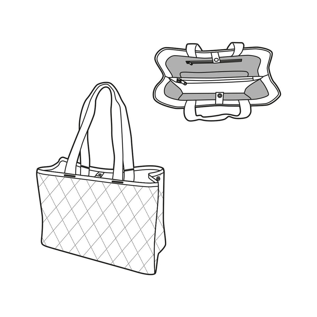 KABELKA SHOPPER tmavomodrá - tmavomodrá, Basics, textil/plast (39/28/16cm) - Reisenthel