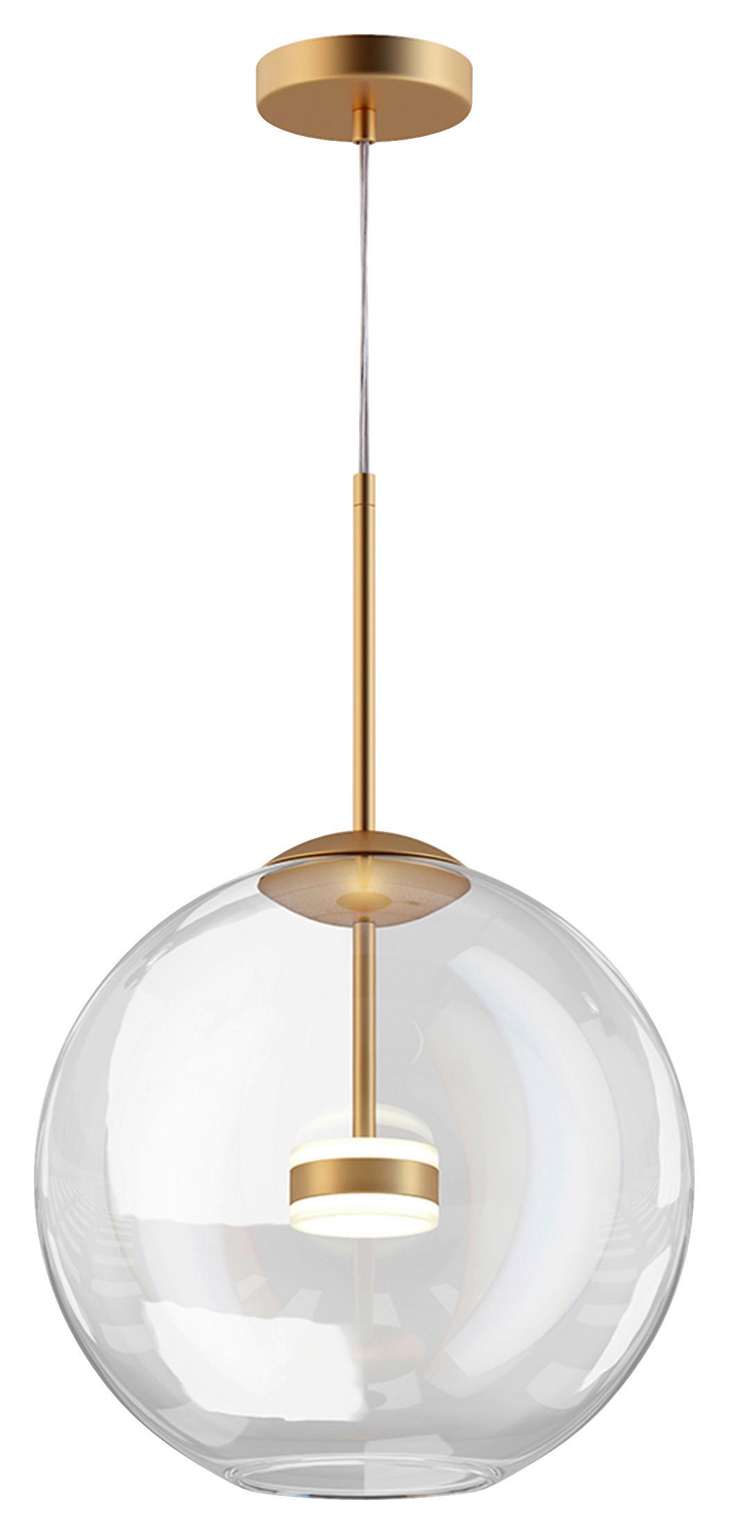 STROPNÍ ZÁVĚSNÉ SVÍTIDLO,  35/55/35 cm - barvy zlata, Trend, kov/sklo (35/55/35cm)