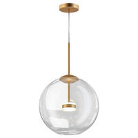 PENDELLEUCHTE 35/55/35 cm  - Goldfarben, Trend, Glas/Metall (35/55/35cm) - MAYTONI