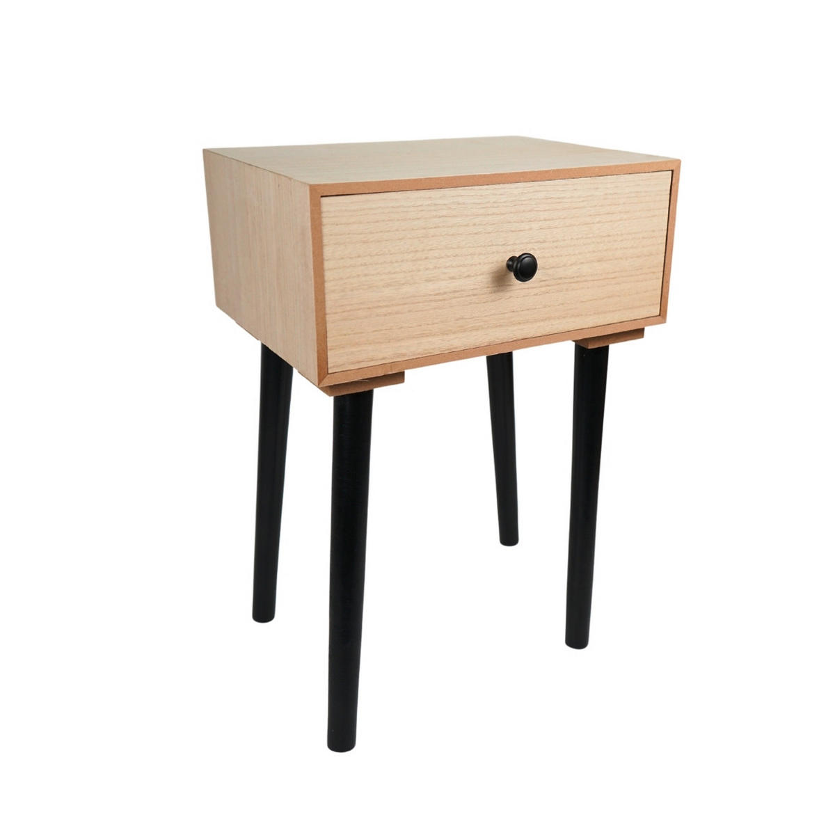 GARDEROBNA OMARICA, 35/26/50 cm  - črna/bež, Basics, leseni material/les (35/26/50cm)