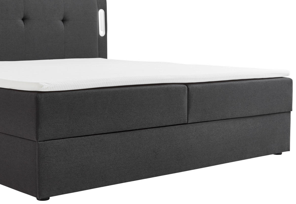 BOXBETT 180/200 cm  in Schwarz  - Schwarz, Basics, Holz/Textil (180/200cm) - Boxxx