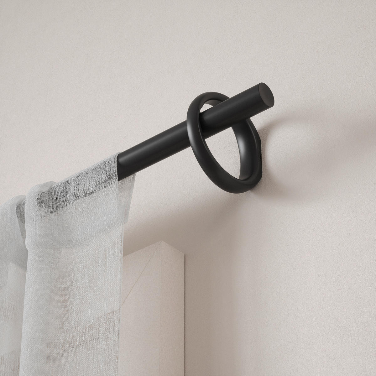 VORHANGSTANGE  320 cm  - Schwarz, KONVENTIONELL, Kunststoff/Metall (320cm) - Umbra