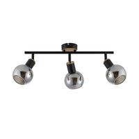 STRAHLER - Eschefarben/Schwarz, Basics, Glas/Metall (45/10/18,5cm) - Novel
