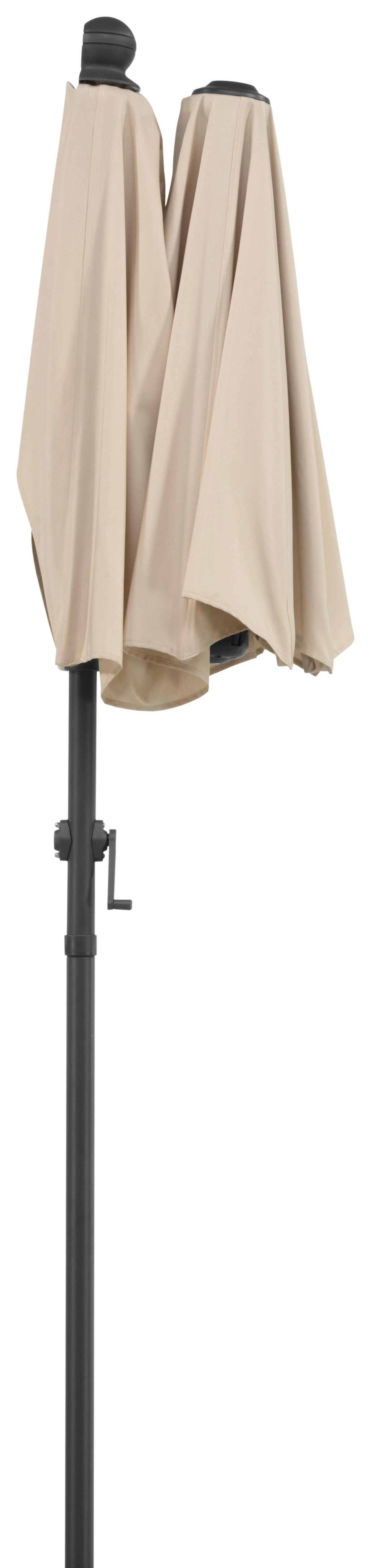 AMPELSCHIRM 150 cm Naturfarben  - Anthrazit/Naturfarben, Basics, Textil/Metall (150/228/150cm) - Schneider