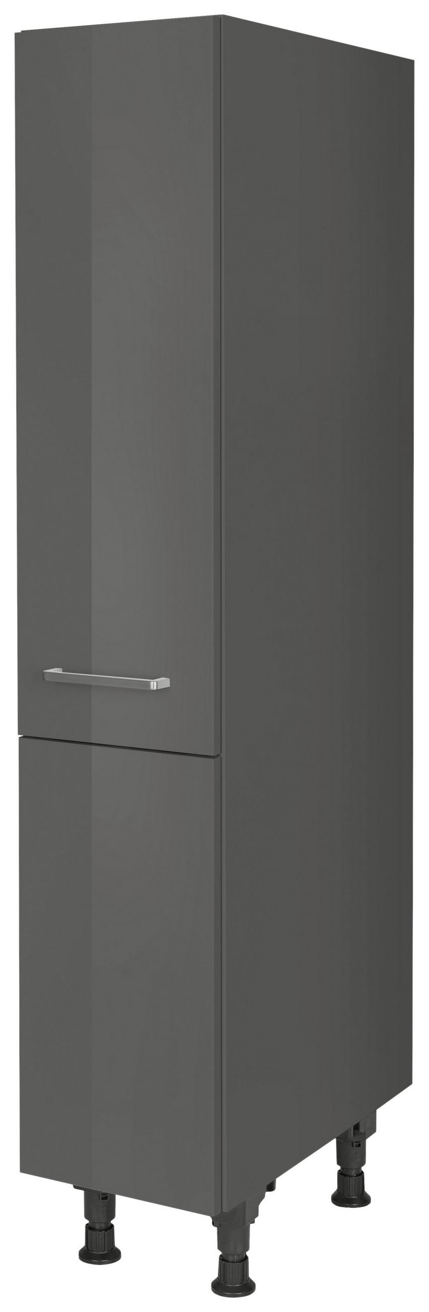 APOTHEKERSCHRANK 30/168/58 cm  in Schieferfarben  - Schieferfarben/Edelstahlfarben, MODERN, Holzwerkstoff/Metall (30/168/58cm) - Nobilia