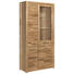VITRINE Wildeiche furniert, massiv Eichefarben - Eichefarben/Alufarben, Design, Glas/Holz (98/203/40cm) - Landscape VITRINE Wildeiche furniert, massiv Eichefarben - Eichefarben/Alufarben, Design, Glas/Holz (98/203/40cm) - Landscape
