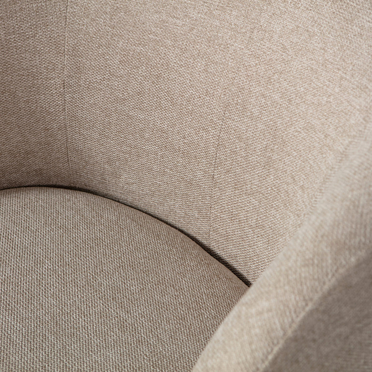 SESSEL in Webstoff Sandfarben  - Sandfarben/Schwarz, Design, Kunststoff/Textil (70/68/77cm) - Livetastic