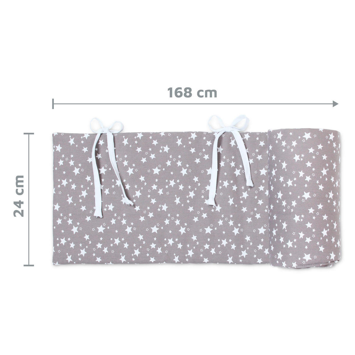 NESTCHEN Babybay Maxi/Boxspring   24/168 cm  - Taupe/Weiß, Basics, Textil (24/168cm) - Babybay